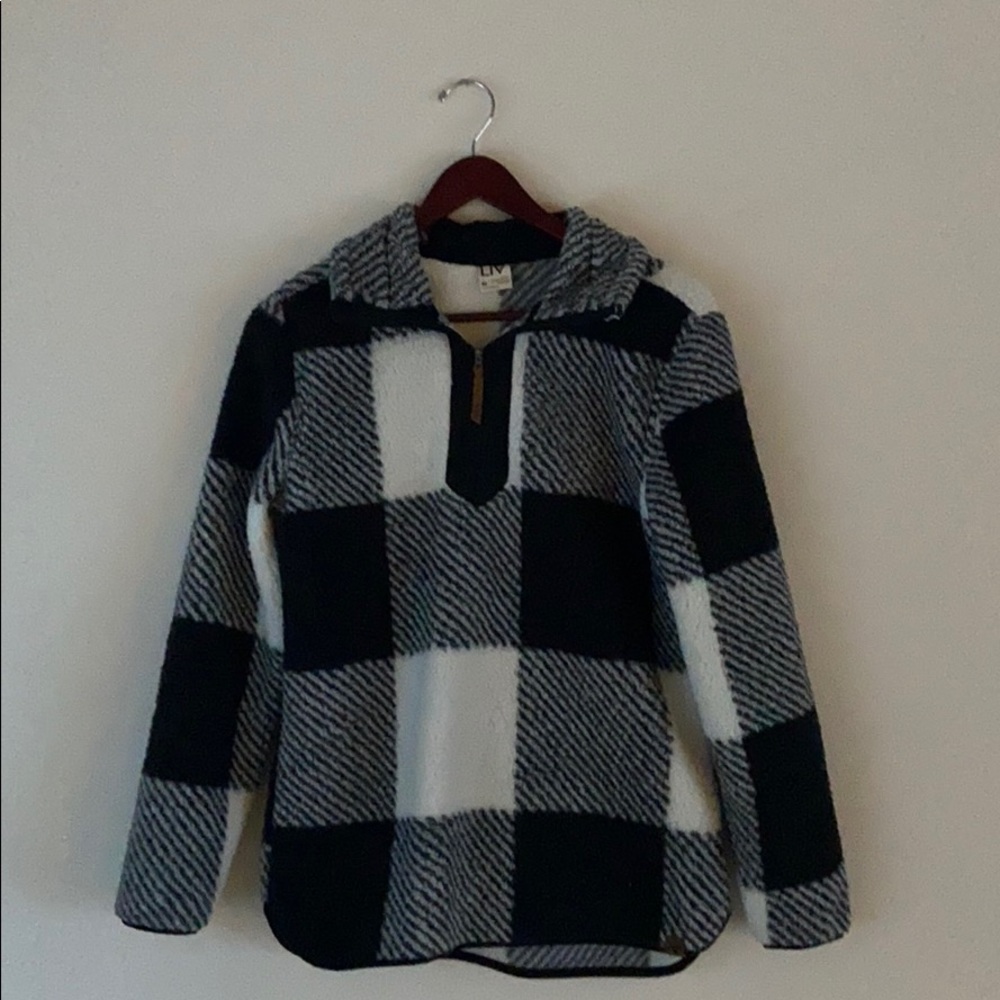 Buffalo Plaid Sherpa Sweater